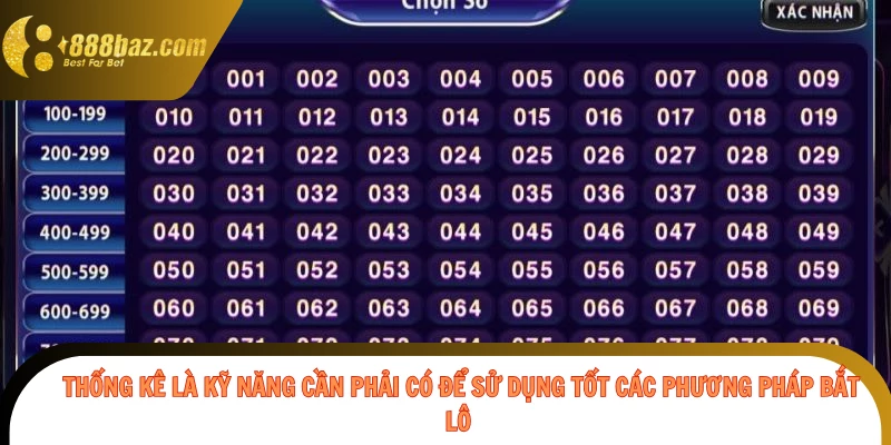 Thống kê là kỹ năng cần phải có để sử dụng tốt các phương pháp bắt lô