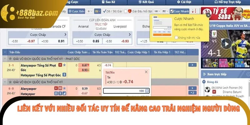 Liên kết với nhiều đối tác uy tín để nâng cao trải nghiệm người dùng