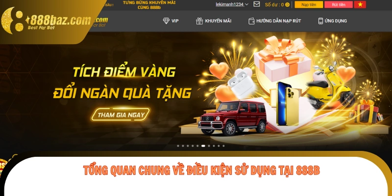 Tổng quan chung về điều kiện sử dụng tại 888b
