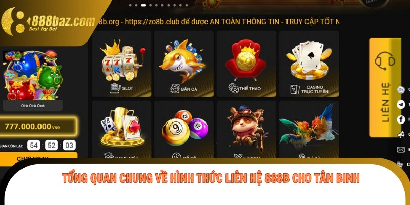 Tổng quan chung về hình thức liên hệ 888b cho tân binh