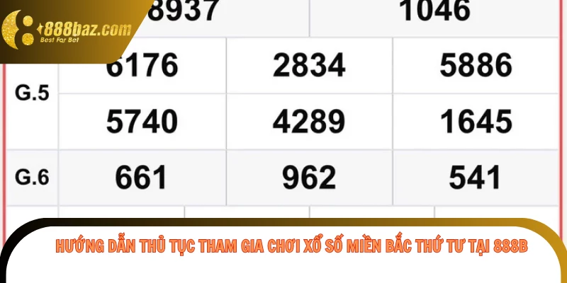 Hướng dẫn thủ tục tham gia chơi xổ số miền Bắc thứ tư tại 888b